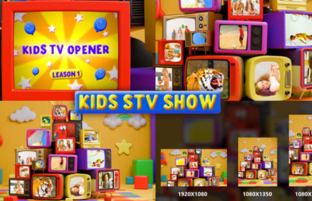 Videohive TV Opener for kids shows || Includes Portrait & Vertical Versions!