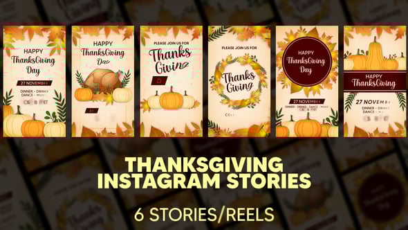 Videohive Thanksgiving Instagram Stories 60698954