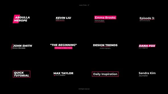 Videohive Lower Thirds – AE 60439295