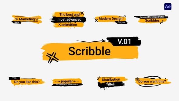 Videohive Scribble Titles | AE 60706067