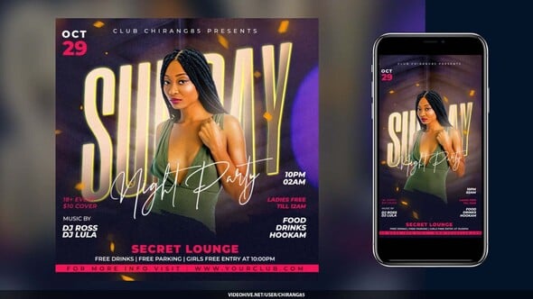 Videohive Night Club Flyer v26