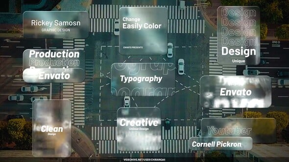 Videohive Modern Glass Title Animations