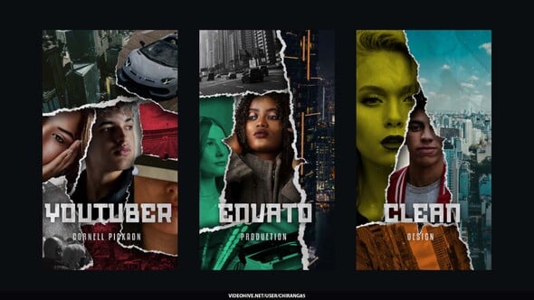 Videohive Collage Elements Paper Stories 59683592