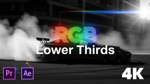 Videohive RGB  Lower Thirds / Black & White Bold Titles – Minimal Design Pack