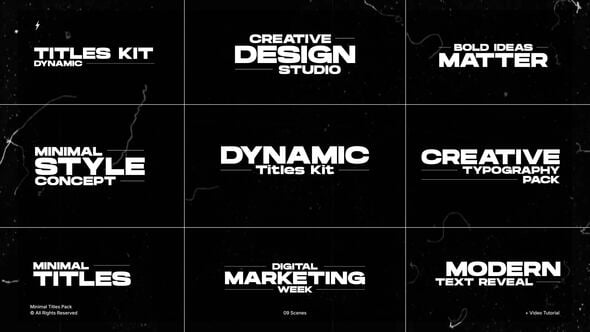 Videohive Minimal Titles Pack | After Effects 60155042