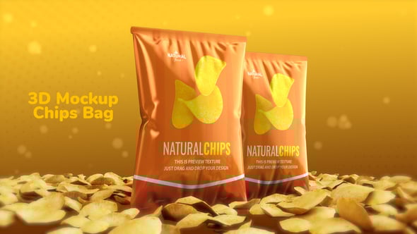 Videohive 3D Mockup Potato Chips Bag