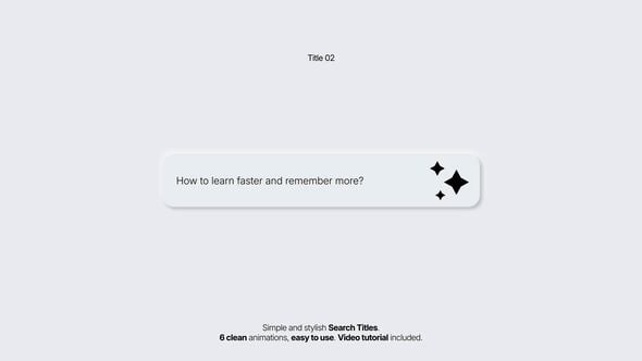 Videohive Search Titles | After Effects