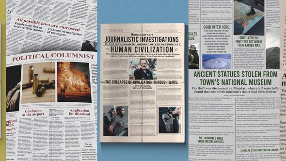 Videohive Vertical Investigation Newspaper Mockup