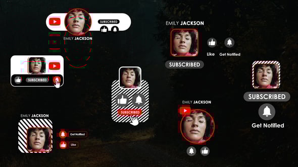 Videohive YouTube Subscribe Button Pack – Like & Notification Animation