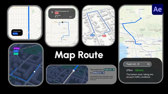Videohive Map Route Widgets