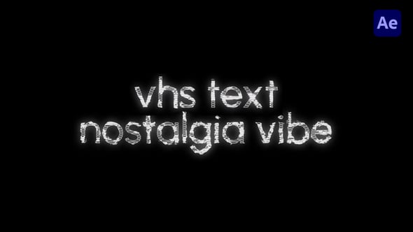 Videohive VHS Text Animations