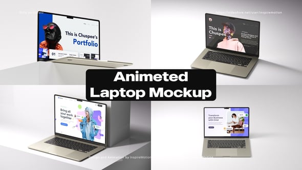Videohive Clean Animated Laptop Mockup