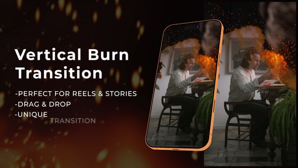 Videohive Vertical Burn Transitions