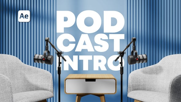 Videohive Modern Podcast Intro | Glass Title Opener