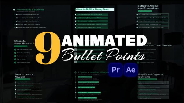 Videohive 9 Bullet Points