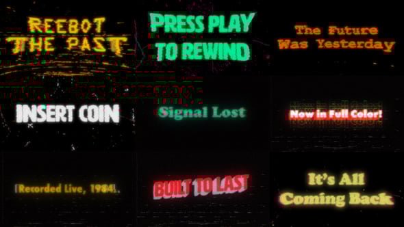 Videohive Retro Text Preset