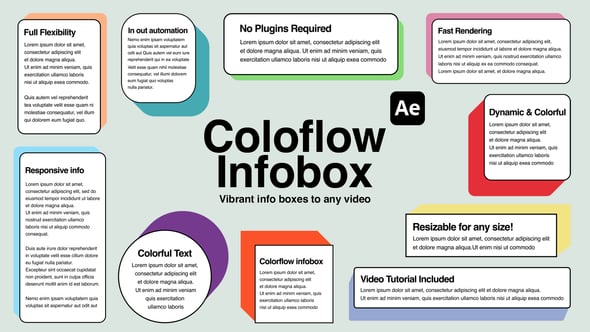 Videohive ColorFlow Infobox – Dynamic Text Boxes & Lower Thirds