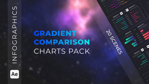 Videohive Gradient Comparison Infographics Pack