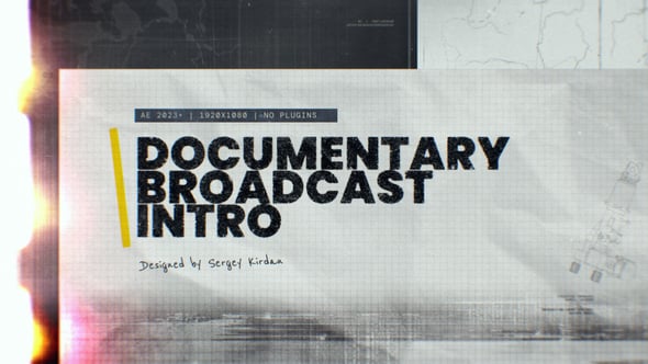 Videohive Documentary Broadcast Intro