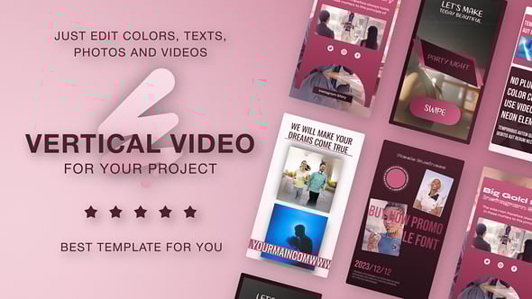 Videohive Elegant Burgundy Instagram Stories Promo