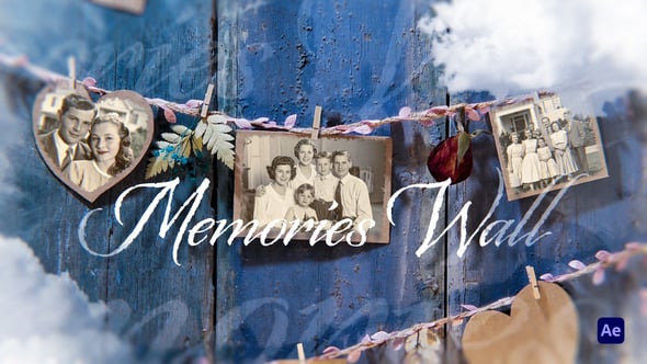 Videohive Memories Wall Cinematic Slideshow Intro