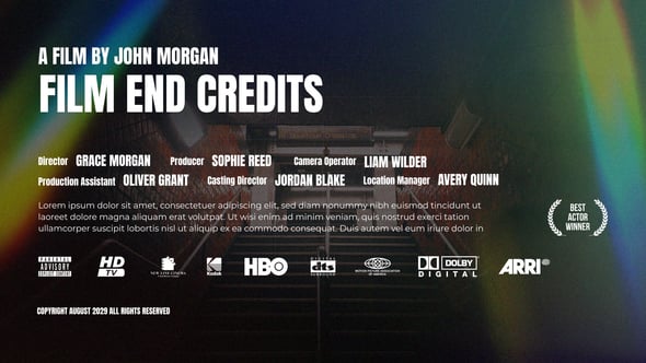 Videohive Film End Credits 60614208