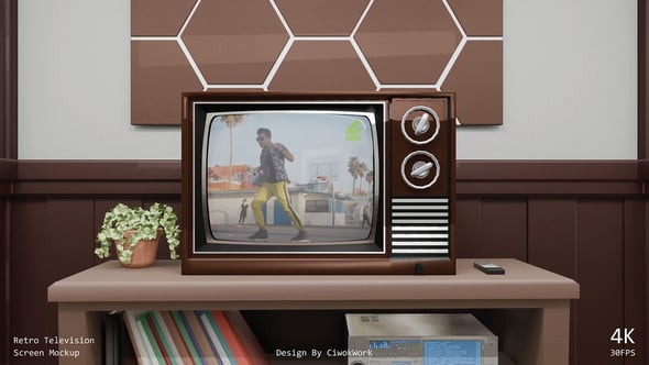 Videohive Retro Television Screen Mockup
