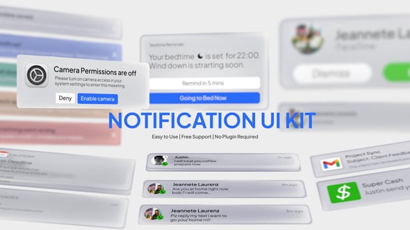 Videohive Notification Ui Liquid Glass