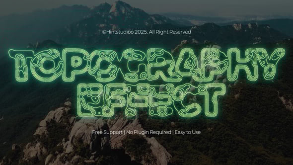 Videohive Topography Text Effect