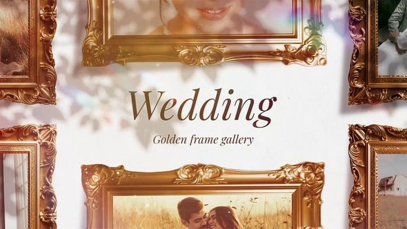 Videohive Wedding Golden Frame Gallery