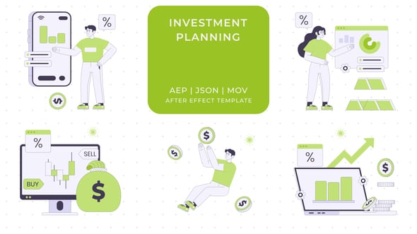 Videohive Investment Planning Animated Illustration | After Effects