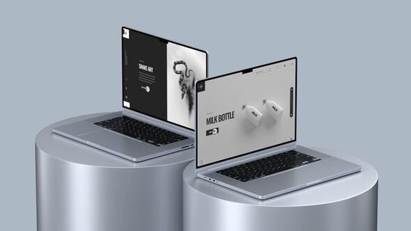 Videohive Light Laptop Mockups – 4K UltraHD