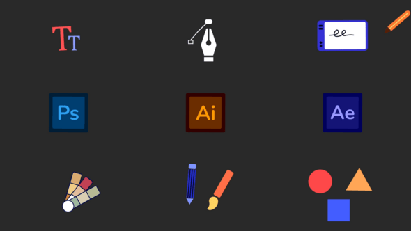 Videohive Design Tools Icon Pack for After Effects