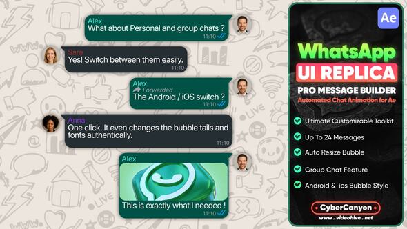 Videohive WhatsApp UI Replica – Pro Message Builder