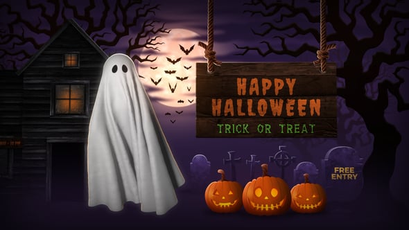 Videohive Halloween Ghost Intro
