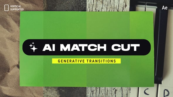 Videohive AI Generative Photo Match Cut Transitions | Vertical | After Effects