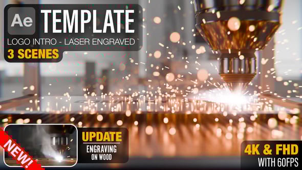 Videohive Laser Engraved Logo Reveal – AE Template