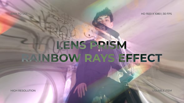 Videohive Lens Prism Rainbow Rays Effect