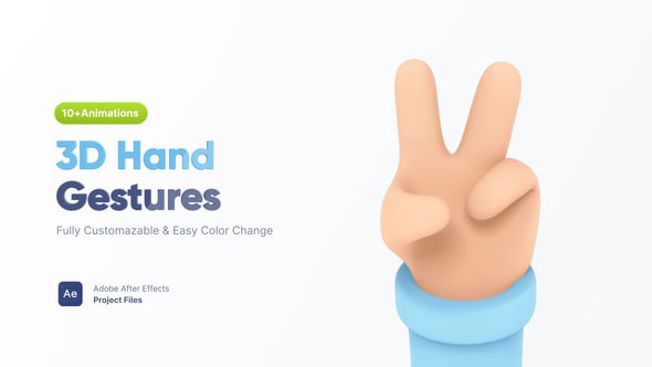 Videohive 3D Hand Gestures 60472373
