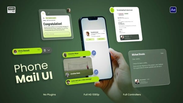 Videohive Phone Mail UI