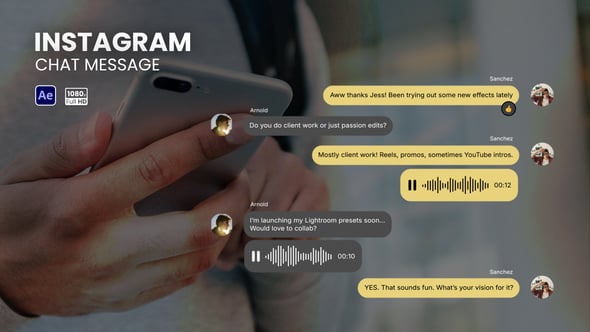 Videohive Instagram Chat Message