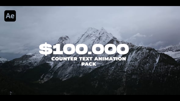 Videohive Counter Text Animation Pack