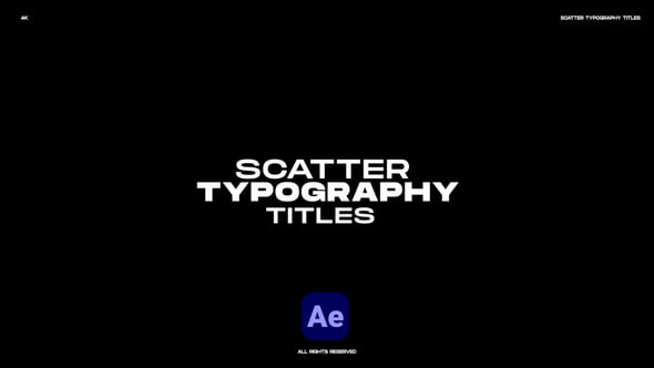 Videohive Scatter Typography Titles