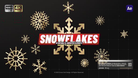 Videohive Animated Snowflakes
