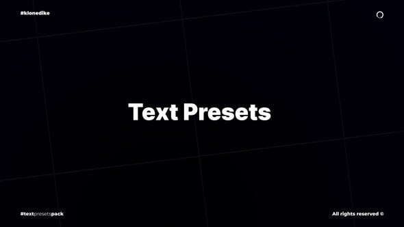 Videohive Text Presets  After Effects