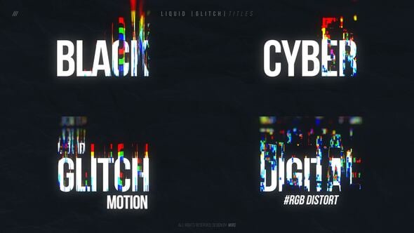 Videohive Liquid Glitch Titles