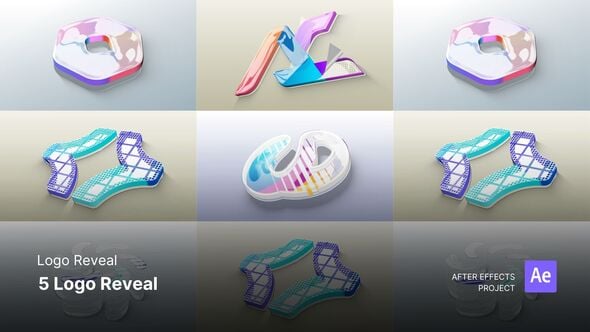 Videohive Logo Reveal – 5 Logo Reveal After Effects Project Files