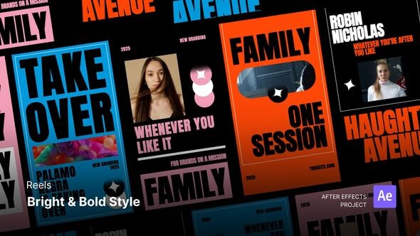 Videohive Reels – Bright & Bold Style After Effects Project Files