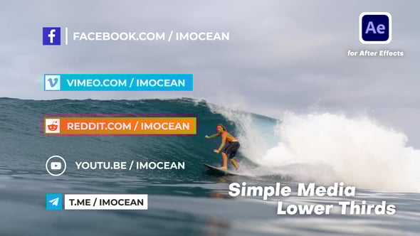 Videohive Simple Media Lower Thirds