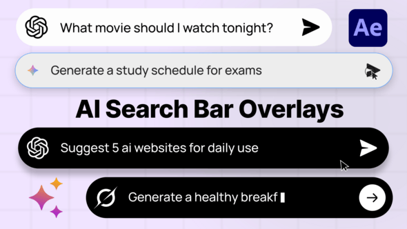Videohive AI Search Bars – ChatGPT, Gemini, Grok